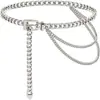 Corrente de Cintura Estilo Chanel Transfronteiriça para Vestidos Femininos, Cinto Fino de Metal de Alta Qualidade, Corrente de Cintura Fina Fashion e Versátil, Atacado do Fabricante