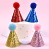 Sombrero de Fiesta de Cumpleaños para Mascotas Coreano Transfronterizo Perro Gato Lazo Sombrero de Cumpleaños Sombrero Decorativo para Fiesta de Cumpleaños de Bebé