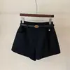 Shorts de Gamuza 2026 Estilo Nuevo de Cintura Alta que Resaltan la Cadera, de Cintura Alta Adelgazantes Versátiles de Pierna Ancha Corte A para Mujer