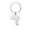 Llavero de gato de dibujos animados de acero inoxidable con costuras, para novias, pareja, colgante para mochila, colgante lindo, regalo, joyería, regalo de mano