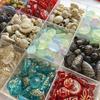 Caja Misteriosa Acrílico con Patrón Estilo Japonés Retro Borde Dorado Color Versátil DIY Abalorios Materiales Hechos a Mano para Principiantes