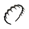 Diadema Negra Brillante para Mujeres Aplanamiento de Frente Alta Cabello Diadema para el Cabello No Aprieta la Cabeza Especial para Lavado de Cara Pinza para el Cabello Uso Diario Exterior Tocado de Temperamento