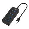 Hub USB 3.0 de Siete Puertos, Expansión de Alta Velocidad Uno a Siete, Divisor de Botón de Siete Puertos