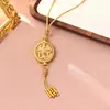 Colar Saquinho com Pingente de Franja de Fênix Estilo Antigo, Nova Corrente Longa para Suéter Dupla Face Exquisita e Fashion Style Chinês
