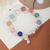 Pulsera Natural de Cristal Duobao Lujo Ligero Gama Alta Retro para Mujer Plata S925 Bolsa de la Fortuna Ruyi Pulsera DIY Duobao