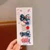 Grampo de Cabelo Infantil em Tecido Jeans Estilo Coreano Grampo de Cabelo Envolto em Tecido para Bebê Não Danifica Cabelo Grampo para Franja de Menina Franja Desfiada Acessórios de Cabelo