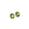 Venta al por mayor de fábrica Populares Pendientes de Peridoto Natural Plata S925 Incrustados Piedra Principal 6*8 Joyería de Lujo Venta Directa de Fábrica