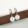 Moda Coreana Nueva Pendientes Simples Diseño de Nicho Pendientes Exquisitos Elegantes Lujo Ligero Pendientes Elegantes de Perla