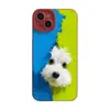Perro de Peluche Pintura al Óleo Adecuado para Funda de Teléfono Móvil Apple 17 Iphone16 Nuevo Pro Lindo 15 Dibujos Animados Max Mujer 14