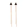 Pendientes Largos Sencillos de Plata de Ley Coreana con Borla Triangular, Elegantes, Combinan con Todo, para Eventos Sociales, Estilo Super Hada, Nuevos Pendientes 2019