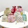 Ventas Directas de Fábrica Bolsas de Algodón con Cordón al por Mayor Logo Personalizado Tamaño Comercio Electrónico Transfronterizo Bolsas de Almacenamiento Portátiles de Algodón con Cordón