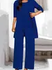 Traje para Mujer 2023 Otoño e Invierno Nuevo de Moda Estilo Occidental Piernas Anchas Adelgazante de Moda Talla Grande Traje de Tres Piezas para Mujer