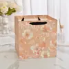 Bolsa de Tote con Pintura al Óleo de Flores Bolsa de Regalo Bolsa de Regalo Cuadrada Bolsa para Empaquetar Ramo de Floristería Bolsa de Regalo para el Día de San Valentín En Stock