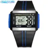 Reloj electrónico clásico vintage SYNOKE luminoso impermeable Deportivo para hombre cuadrado clásico reloj para estudiante
