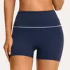 Nuevos Shorts de Yoga 2026: Pantalones cortos deportivos de tres cuartos ajustados, con bloques de color, de cintura alta, que controlan el abdomen, levantan los glúteos, de alta elasticidad para mujer 9615