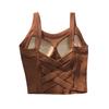 Moda beleza alça de costas alça de vestido alça de sutiã sutiã peito uso externo blusa à prova de caminhada roupa íntima esportiva feminina sexy peito envolto