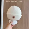 Gorros para Bebé para Otoño e Invierno Etiqueta Redonda Coreana con Letras para Niños y Niñas, Gorros Cálidos de Lana para Bebés de Pocos Meses, Gorros con Protección para las Orejas