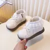 Botas de cuero para bebé niña, zapatos para caminar para niños, modelo de invierno 2026, zapatos para niñas, botines forrados de felpa, modernos, cálidos, casuales, botas de algodón de doble capa
