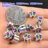 Prata S999 Azul Queimado Cola de Gota Cor Borboleta Contas Trançadas Corda de Mão Pulseira Colar Acessórios DIY Feitos à Mão