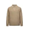 Camisa Polo Gola Lapela Decote V Malha Masculino Estilo Old Money Gola Gaivota Negócios Primavera e Outono Tendência Exportação Atacado Transfronteiriço