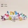 Figuras de Pony Arcoíris de Venta Caliente Transfronteriza, Adornos de Unicornio Baoli, Adornos Decorativos para Mesa de Postres, Juguetes de Dibujos Animados