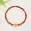 Populares en el comercio exterior, pulseras de cuentas hechas a mano para hombres y mujeres para aliviar la ansiedad, pulseras de la suerte del zodíaco de cristal natural europeas y americanas