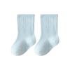Calcetines para Bebé 2026 Invierno Nuevos Engrosados Cálidos Color Sólido Borde Suelto Sin Costuras Para Niños y Niñas Calcetines de Algodón de Caña Media