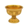 Copa Alta de Ofrenda Auspiciosa de Ocho Tesoros Chapada en Oro para Lámpara de Buda Tántrico Tíbet Ocho Recipientes Auspiciosos de Ofrenda para Copa de Agua Bendita