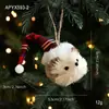 Palha Sisal Fio de Algodão Pingente de Alce Boneca Janela Árvore de Natal Decorações de Mesa Decorações de Natal