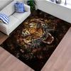 Alfombra de sala de estar de dibujos animados de punto transfronteriza alfombra de suelo de animal tridimensional 3D Tigre para sofá mesa de café alfombra de dormitorio