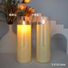 Luz Electrónica de Vela LED, Vela Recargable de Plástico con Parpadeo Simulado, Luz de Noche, Luz Ambiental para Fiesta, Luz de Accesorio Navideño