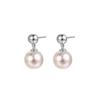 Pendientes de Plata de Ley S925 con Colgante de Perla y Grano Dorado Estilo Retro Francés Otoño e Invierno para Mujer, Lujo Ligero, Pendientes de Gama Alta