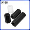 Spot Promoção Quente Coluna Hexagonal Isolada Preto e Branco de Nylon Cabeça Plana Coluna de Isolamento de Passagem Dupla Suporte de Plástico Coluna M2M3M4M6