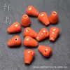 Conector de Três Peças de Jade 10X13Mm Verde Seco e Vermelho Acessório de Três Peças para Pulseira DIY Acessório de Colar