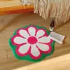Alfombra de Piso Imitación Cachemir de Girasol Creativo, Alfombra para Mesita de Noche de Dormitorio, Esterilla Refrigerante para Pies de Vestidor, Alfombra Decorativa para Mesa de Café de Sala de Estar