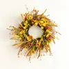 Corona de margaritas de otoño simulada transfronteriza nueva 50CM decoración de puerta anillo de ratán decoración de pared accesorios de fotografía de pared flores artificiales