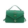 Bolso de mujer con cinturón de estilo coreano, distintivo y moderno, nuevo bolso bandolera portátil de moda 2025, bolso de hombro cuadrado pequeño de color sólido.