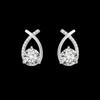 Aretes Redondos de Piedra de Silicio de Carbono Sintético Certificada Doméstica para Mujer 2025 Primavera Nuevos Aretes con Diseño de Cruz