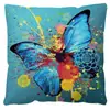 Funda de almohada de felpa corta de mariposa para el hogar transfronteriza, funda de almohada con estampado digital de gráfico de dibujos animados, cojín de almohada