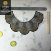 Cuello de encaje retro de palacio con bordado de malla negra, ramillete de encaje, cuello redondo, accesorios de ropa de alta gama
