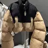 Moderna Versátil Casual 2026 Otoño e Invierno Nuevo Estilo Engrosada Bloque de Color Corta Suelta Chaqueta de Algodón para Mujer