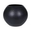 Vaso de Flores Esférico Simples de Imitação de Porcelana para Desktop Vaso para Plantas de Varanda Escritório Recipiente de Decoração Vaso Galão