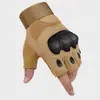 Guantes Tácticos Deportivos de Medio Dedo, Antideslizantes, Resistentes al Desgaste, Resistentes a Cortes, para Deportes al Aire Libre, Fitness, Ciclismo, sin Dedos, Transpirables