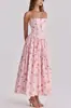 Vestido de tirantes floral estilo europeo y americano, elegante y suave, adelgazante, de hada, para mujer, transfronterizo de Amazon