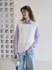Chaleco de punto para mujer, otoño blanco de cuello redondo sin mangas, con tejido floral tridimensional, holgado, suave y dulce