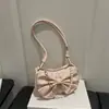 Bolso con Lazo para Mujer 2026 Moda Nuevo Estilo Cadena de Perlas Bolso Cruzado Diseño Elegante Textura Elegante Bolso de Hombro