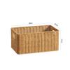 Cesta grande de vime para armário de banheiro, cesta de armazenamento de roupas, sala de estar, cesta de brinquedos
