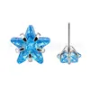Jiang Tai F136 Aleación de Titanio Joyería Estilo Pasador Estrella de Cinco Puntas Garras Zirconio Cuerpo de Aleación de Titanio G23 Joyería para Piercing