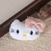 Fofo brinquedo de pelúcia gatinho boneca DIY broche KT cat xadrez lenço acessório de cabelo materiais atacado