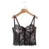 Sutiã Sexy de Renda com Barbatanas para Mulheres Plus Size com Lindo Design nas Costas, Estilo Doce e Picante, Atacado N8353